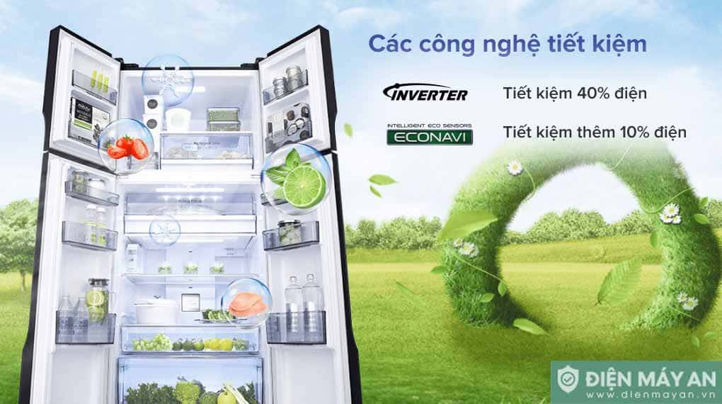 Tủ lạnh Panasonic Inverter 550 lít Multi Door NR-DZ601YGKV